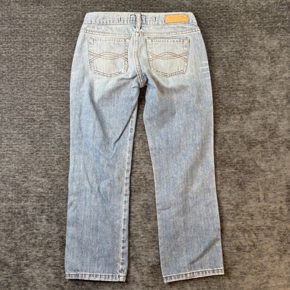 Abercrombie & Fitch Light Wash Low Rise Straight Leg Denim Jeans Size 4 Y2K - Picture 4 of 9
